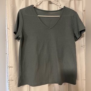Teal knitted tee